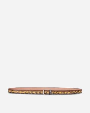 Dries Van Noten Printed Leather Belt - White