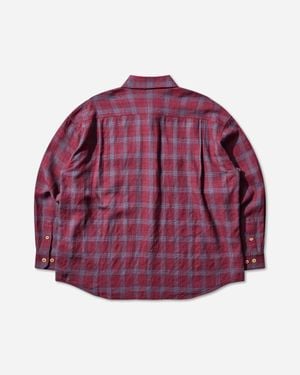 Visvim Men S Lumber Check Longsleeve Shirt - Purple