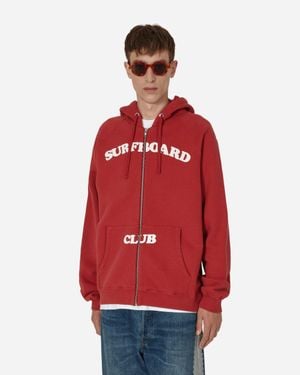 Stockholm Surfboard Club Zip Hoodie Goji - Red