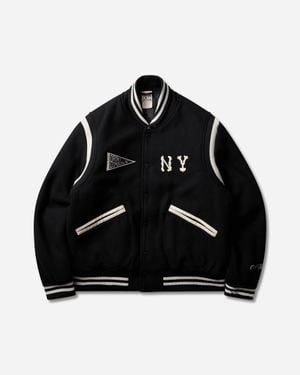 Champion New York Yankees Mlb Cooperstown Varsity Jacket - Black