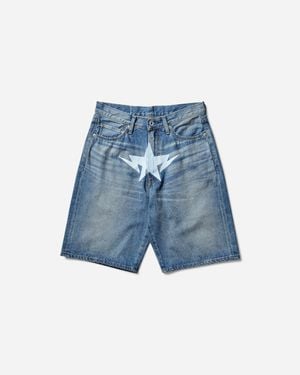 A Bathing Ape Twin Sta Denim Shorts Light - Blue