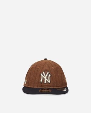 KTZ New York Yankees Three Looms X Mlb Wool Pinstripe 9fifty Cap Dark Brown