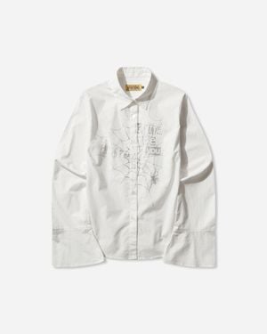 Hysteric Glamour Hysteric Spider Lace-Up Frill Cuff Blouse - White