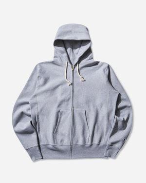 Champion Men S Made In Usa Reverse Weave Zipped Hoodie Oxford Gray