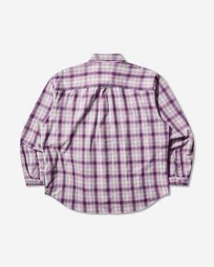 ERL Men S Plaid Overshirt - Purple