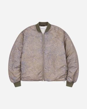 Oamc Peacemaker S Minimal Bomber Jacket Bark - Gray
