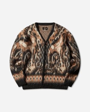 Needles Men S Paisley Mohair Cardigan - Black