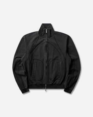 NVRFRGT S Paneled Zip Up Sweatshirt Faded - Black