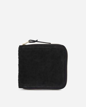 Visvim Suede Bi-fold Wallet - Black
