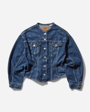 Levi's Women S Sculpted Trucker Jacket Indigo - Blue