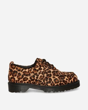 Dr. Martens Lowell Moc Toe Shoes Leopard - Brown