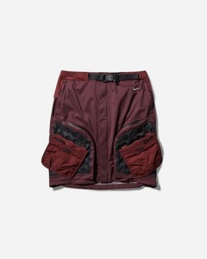 Nike S Ispa Multi Pocket Skirt Burgundy Crush - Red