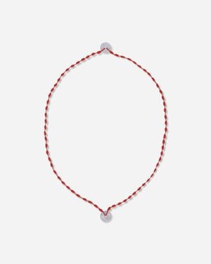 Neighborhood Cord Coin Necklace - White