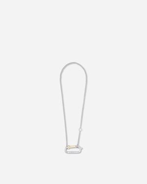 Aries Mini Carabiner Chain Necklace - White