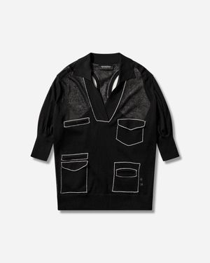 Kiko Kostadinov Women S Kreiner Knit Polo - Black