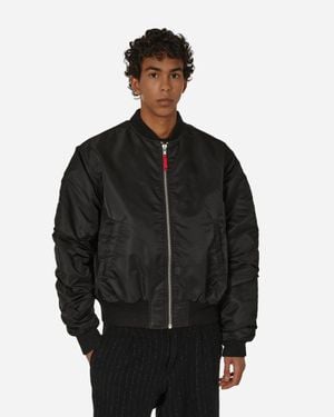 Stockholm Surfboard Club Nylon Bomber Jacket - Black