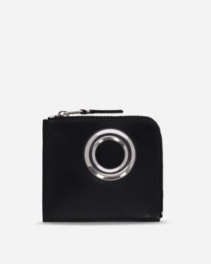 Comme des Garçons Eyelet Zip-Around Wallet - Black