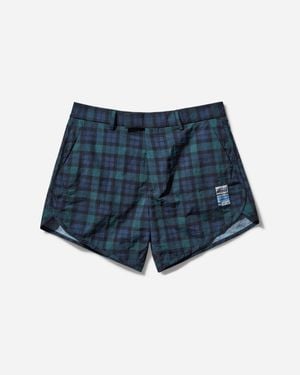 Martine Rose S Tailored Gym Short Tartan - Blue