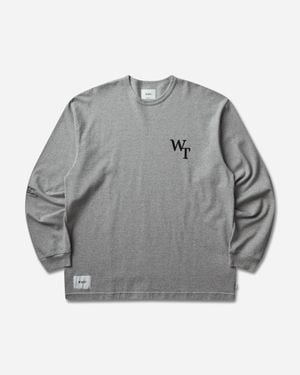 WTAPS Men S Academy Longsleeve T-shirt Ash Gray