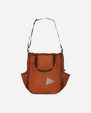 and wander Sil Tote Bag Dark - White