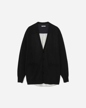 Undercover S Shirt Trim Knit Cardigan - Black