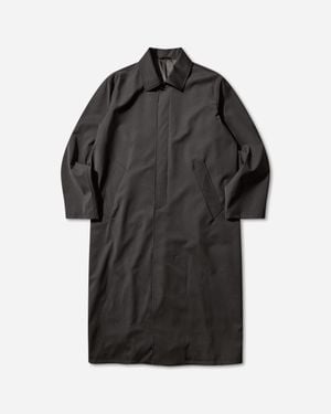 Our Legacy Men S Cloak Carcoat Churchill Stripe - Black