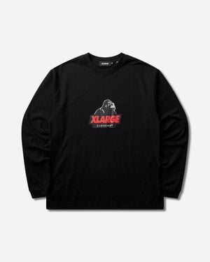 X-Large Men S Urban Camo Longsleeve T-shirt - Black
