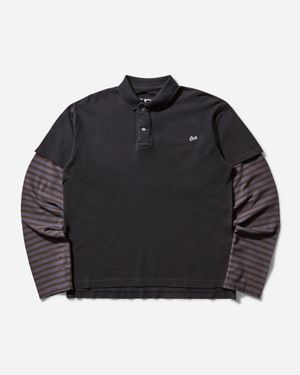 ERL Men S Double Sleeve Polo T-shirt - Black