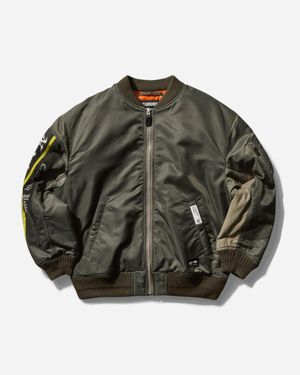 Neighborhood Men S Ma-1 Flight Jacket Mod Olive Drab - Green