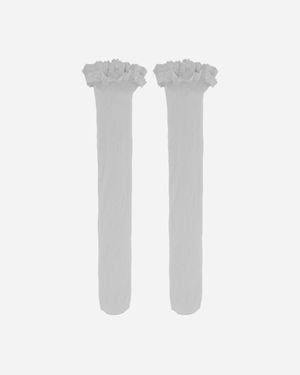 R & M Leathers S Web Stay Ups Socks - White