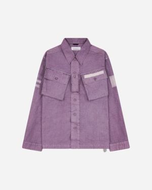 Oamc Peacemaker Men S Military Cargo Shirt Lilac - Purple