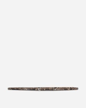 Dries Van Noten Printed Leather Belt - White