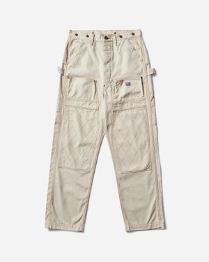 Kapital Men S Light Canvas Lumber Trousers Ecru - White