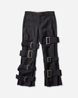 Comme des Garçons S Buckle Trousers - Black