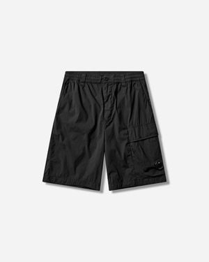 C.P. Company Men S 50 Fili Stretch Cargo Shorts - Black