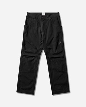 ROA Men S Crimp Shaped Cotton Trousers Anthracite - Black