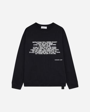 Oamc Peacemaker Stencil Print Crewneck Sweatshirt - Black