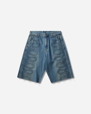 Hysteric Glamour Snake Loop Denim Shorts - Blue