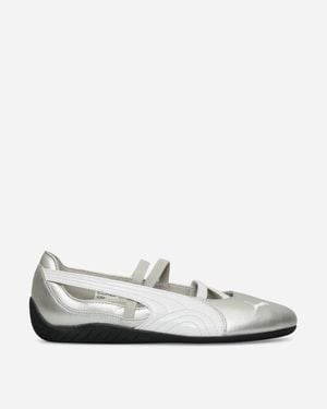 PUMA Women S Speedcat Ballet Metallic Shoes Silver / White