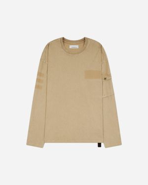 Oamc Peacemaker Men S Pocket Longsleeve T-shirt Military - Natural