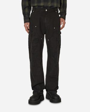 1017 ALYX 9SM Destroyed Carpenter Trousers Washed - Black
