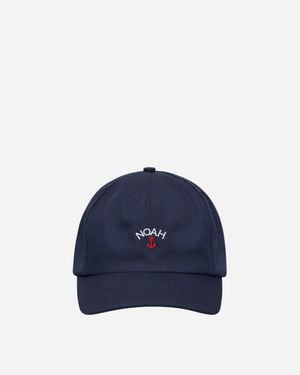 Noah Anchor Logo 5-panel Cap Navy - Blue