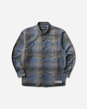 Neighborhood S Camo Pattern Chambray Longsleeve Shirt in Gray for