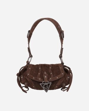 Guess Suede Shoulder Bag - Brown