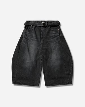 Sacai Men S Denim Trousers - Black