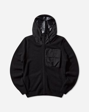 C.P. Company Men S Lambswool Mixed Cardigan - Black