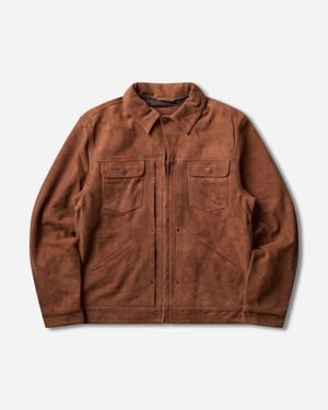 Wrangler S Bell Regular Suede 11Mjz Jacket Cherry Mahogany - Brown