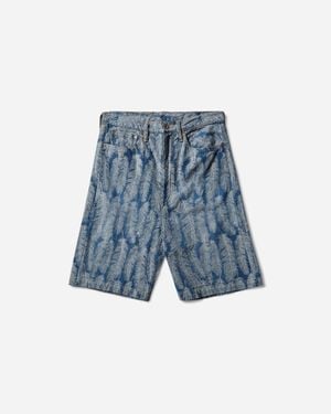 Kapital Men S 12oz Magpie Denim 5p Shorts Light Indigo - Blue