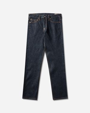 Evisu S Seagull Printed Pocket Jeans Raw - Blue