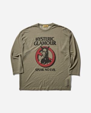 Hysteric Glamour Women S Warning Evil One-piece Top Khaki - Grey